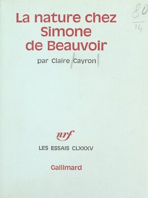 cover image of La nature chez Simone de Beauvoir